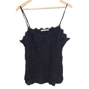 Womens Abercrombie & Fitch Navy Blue Lace Viscose Camisole Tank Top Size Large L
